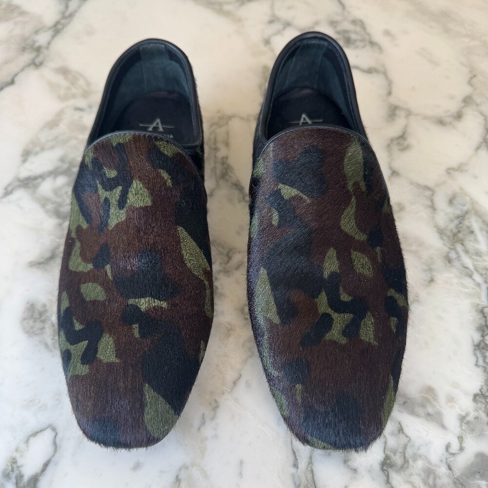 Aquatalia Revy Camouflage Hair Loafers